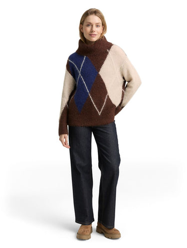 Oversize Rollkragenpullover mit Wollanteil