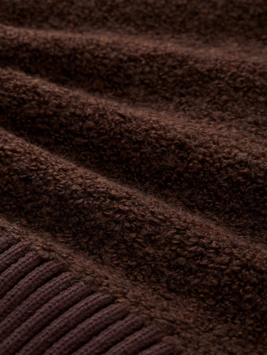 Bouclé Strickpullover mit Kragen