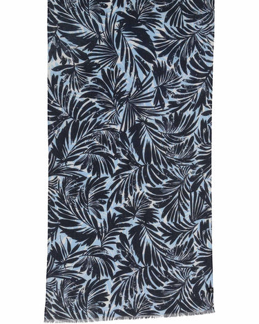 Schal Schal mit Palmenblatt-Design aus reiner Baumwolle