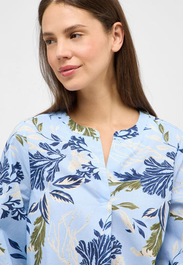 Bluse Leinwandgewebe 3/4-Arm