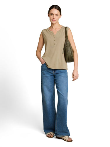 Henley Top mit Raffungen