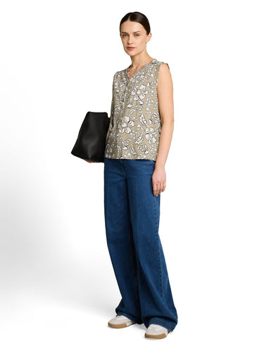 Henley Top mit Muster
