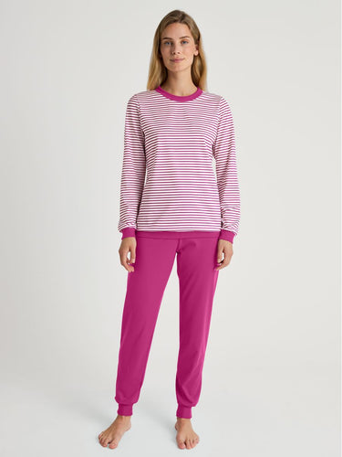 DAMEN Pyjama mit Bündchen