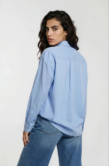 shirt blouse 1/1 sleeve with bow tie collar