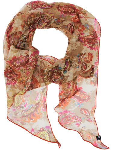 Seide Schal Langer Seidenschal mit Paisley-Design im Bias Cut