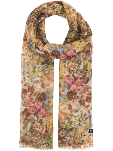 recyceltes Polyester Schal Sustainability Edition - Schal mit Millefleur Aquarell-Design