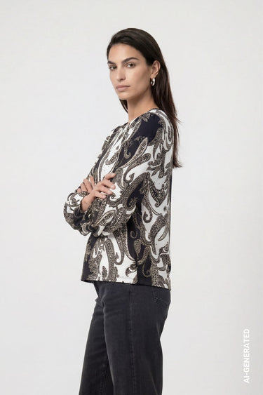 Sweatshirt mit Paisleymuster