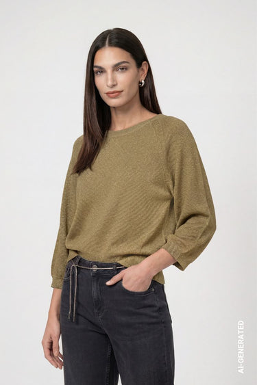 Strickpullover mit Lurex