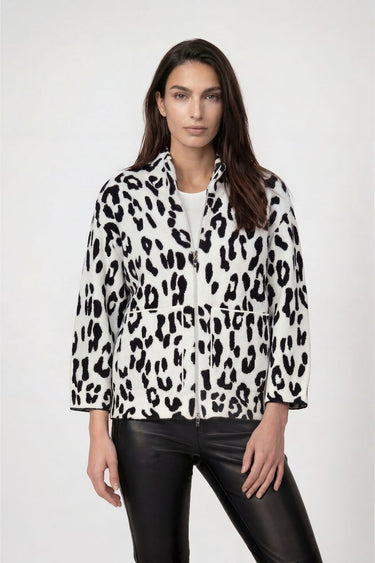 Strickjacke mit Leojacquard