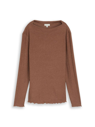 Langarmshirt mit Rippstruktur