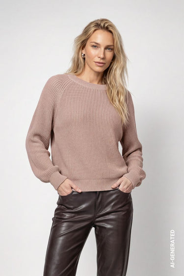 Strickpullover mit Lurex
