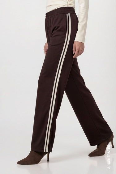 Wide Leg Hose mit Seitenstreifen