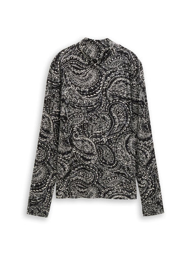 Slim Fit Langarmshirt mit Stehkragen