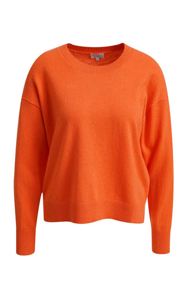 1/1 sleeve roundneck pullover with oversized shoulders