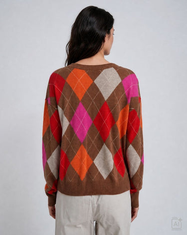 roundneck pullover with oversized shoulders
