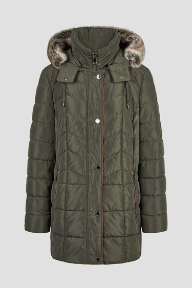 Jacke Down Free mit Kapuze und Webpelz