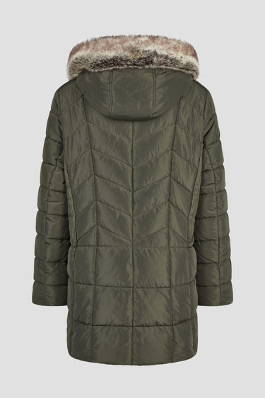 Jacke Down Free mit Kapuze und Webpelz