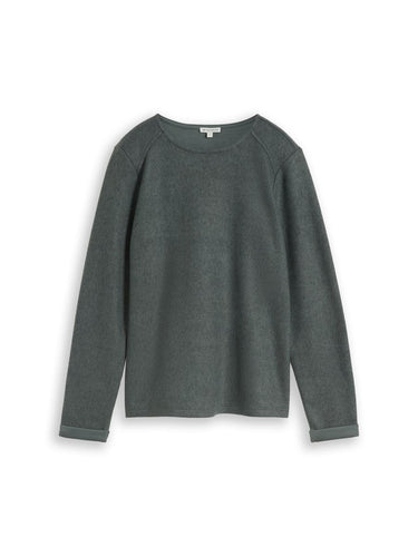 Cosy Sweatshirt mit Melange-Optik