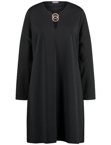 Samoon Damen Kleid mit Schmuckdetail