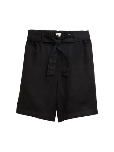 Loose Straight Bermuda Shorts mit Leinenanteil
