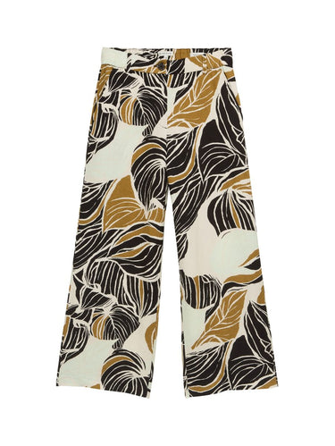 Culotte Hose mit Leinenanteil