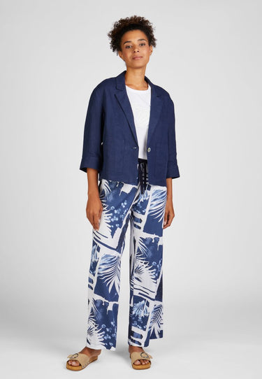 Le Comte Damen Blazer Blue Wave