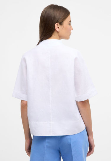 Eterna Damen Bluse Leinen Kurzarm