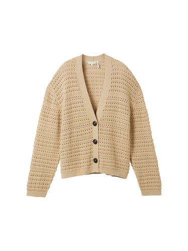 Tom Tailor Damen Strickjacke aus Bio-Baumwolle
