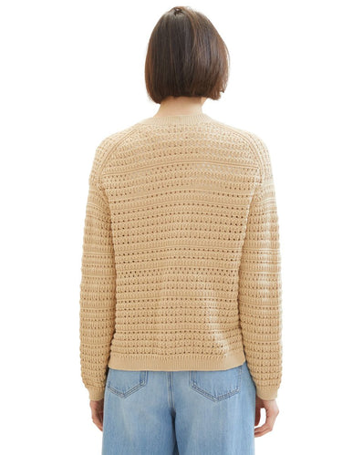 Tom Tailor Damen Strickjacke aus Bio-Baumwolle