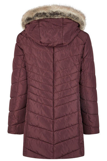 Jacke Down Free mit Kapuze und Webpelz