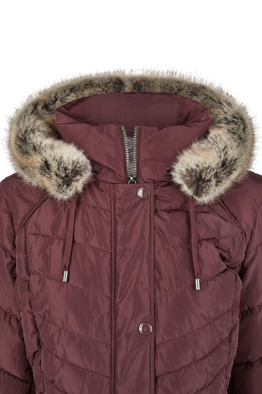Jacke Down Free mit Kapuze und Webpelz