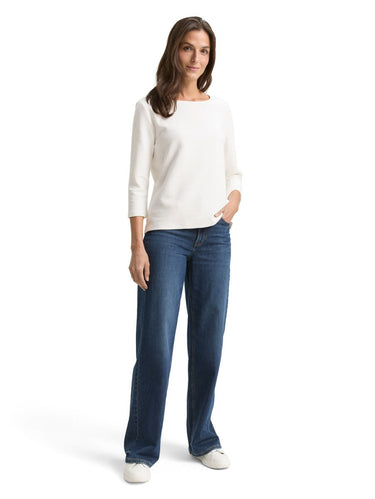 Langarmshirt mit Ottoman-Struktur