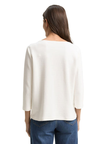 Langarmshirt mit Ottoman-Struktur