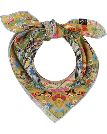 Nickituch Seidentuch mit FRAAS Plaid Karo und Tier-Print