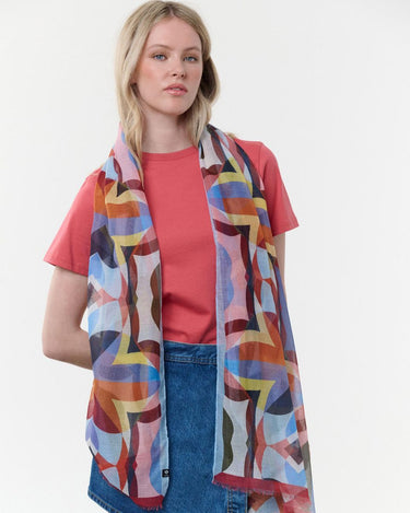 Schal Sustainability Edition - Stola mit geometrischem Muster im Retro-Design