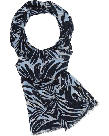 Schal Schal mit Palmenblatt-Design aus reiner Baumwolle