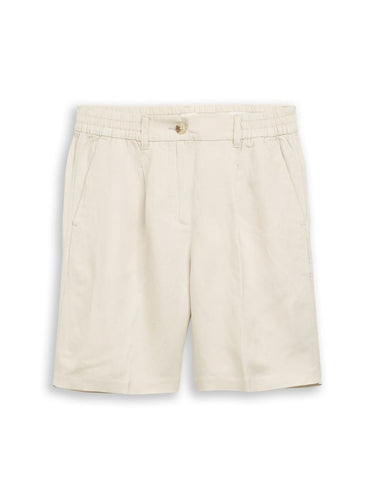Loose Fit Bermuda Shorts mit Leinenanteil