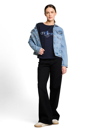 Loose Fit Scuba T-Shirt mit Print