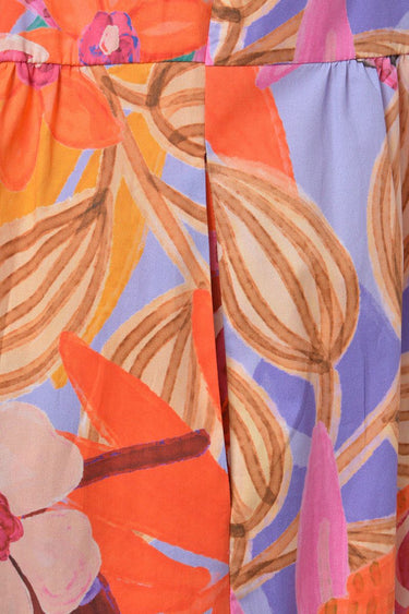 sleeveless roundneck dress with volants