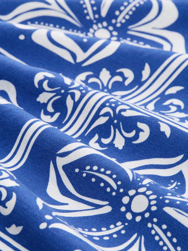 Kleid mit Polokragen und Leinenanteil