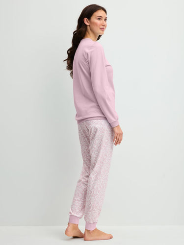 DAMEN Pyjama mit Bündchen