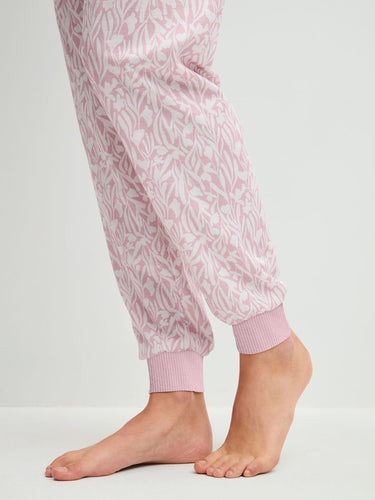 DAMEN Pyjama mit Bündchen