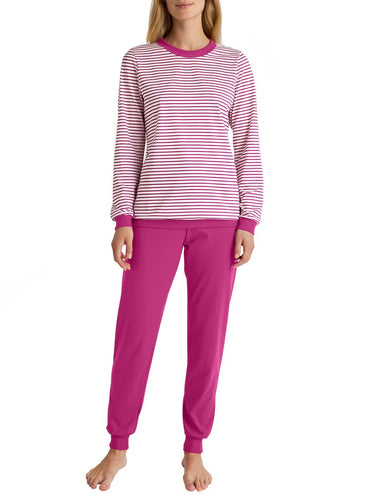 DAMEN Pyjama mit Bündchen