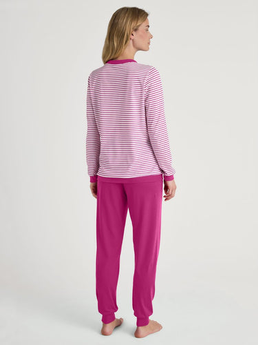DAMEN Pyjama mit Bündchen