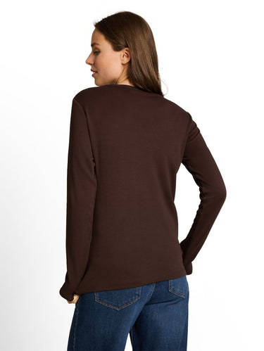 Basic Langarmshirt aus Baumwolle