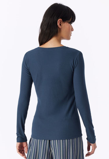 Shirt langarm Knopfleiste