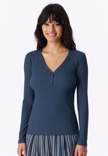 Shirt langarm Knopfleiste