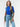 Seide Schal Langer Seidenschal mit Blumen-Design im Bias Cut