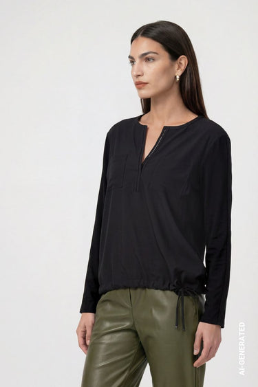 Blusenshirt mit Schmuckdetails