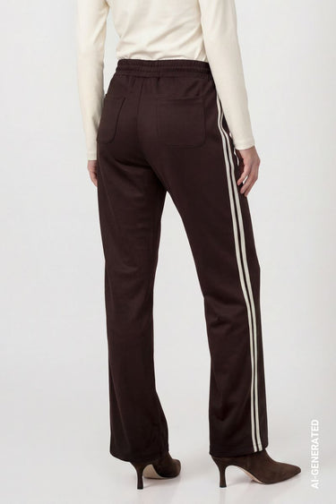Wide Leg Hose mit Seitenstreifen